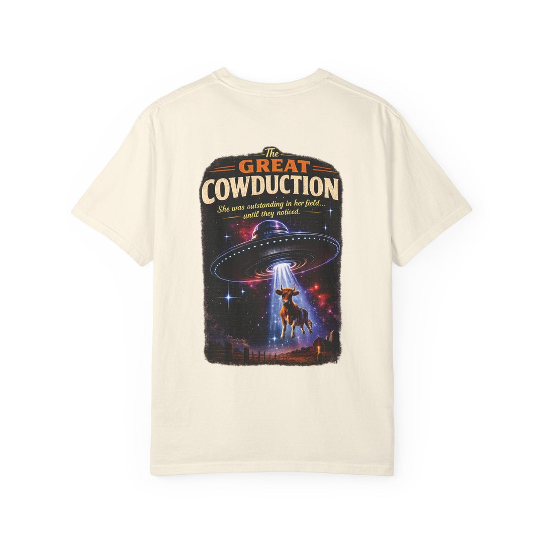 The Great Cowduction™ 2 Sided Heavyweight Garment-Dyed T-Shirt Cosmic Curiosities Archive – Case File 001 - Mahannah&