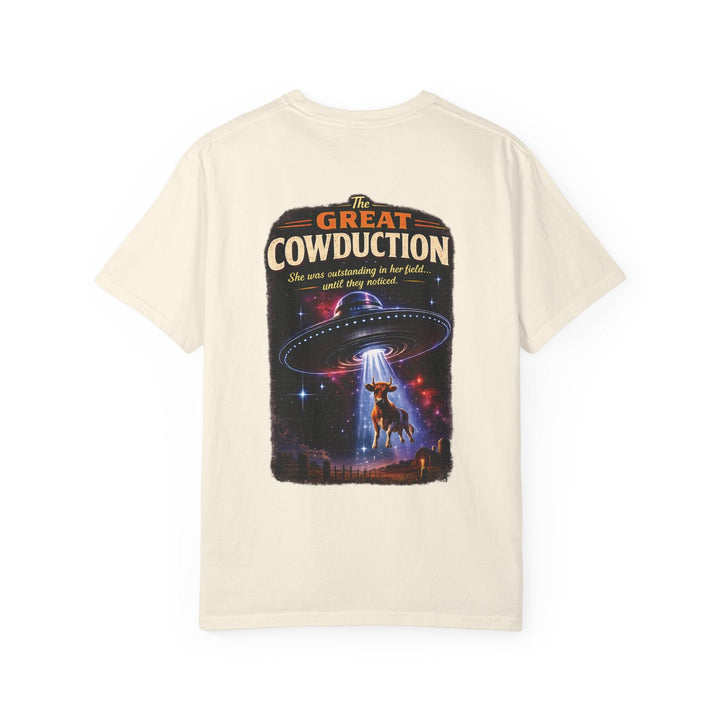 The Great Cowduction™ 2 Sided Heavyweight Garment-Dyed T-Shirt Cosmic Curiosities Archive – Case File 001 - Mahannah&