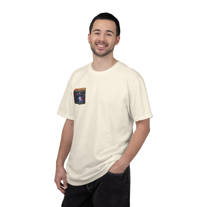 The Great Cowduction™ 2 Sided Heavyweight Garment-Dyed T-Shirt Cosmic Curiosities Archive – Case File 001 - Mahannah&