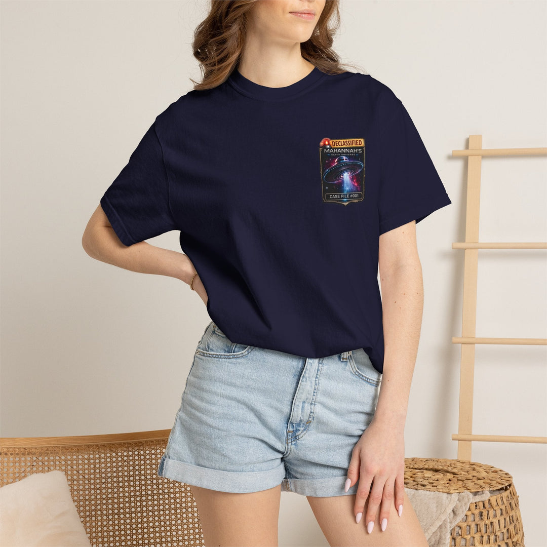 The Great Cowduction™ 2 Sided Heavyweight Garment-Dyed T-Shirt Cosmic Curiosities Archive – Case File 