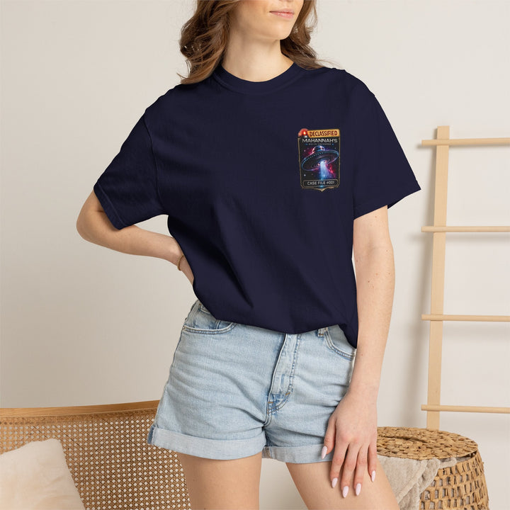 The Great Cowduction™ 2 Sided Heavyweight Garment-Dyed T-Shirt Cosmic Curiosities Archive – Case File 