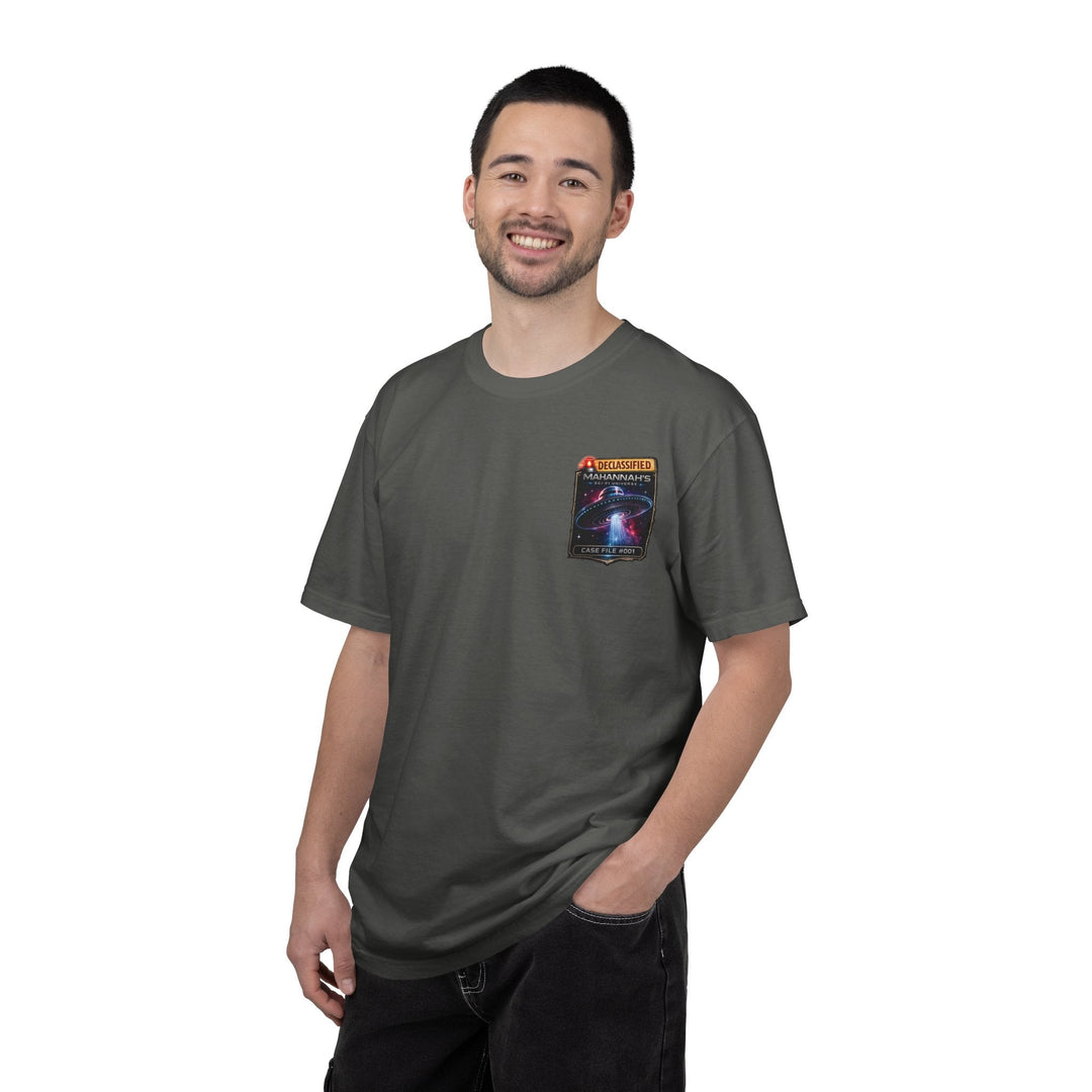 The Great Cowduction™ 2 Sided Heavyweight Garment-Dyed T-Shirt Cosmic Curiosities Archive – Case File 