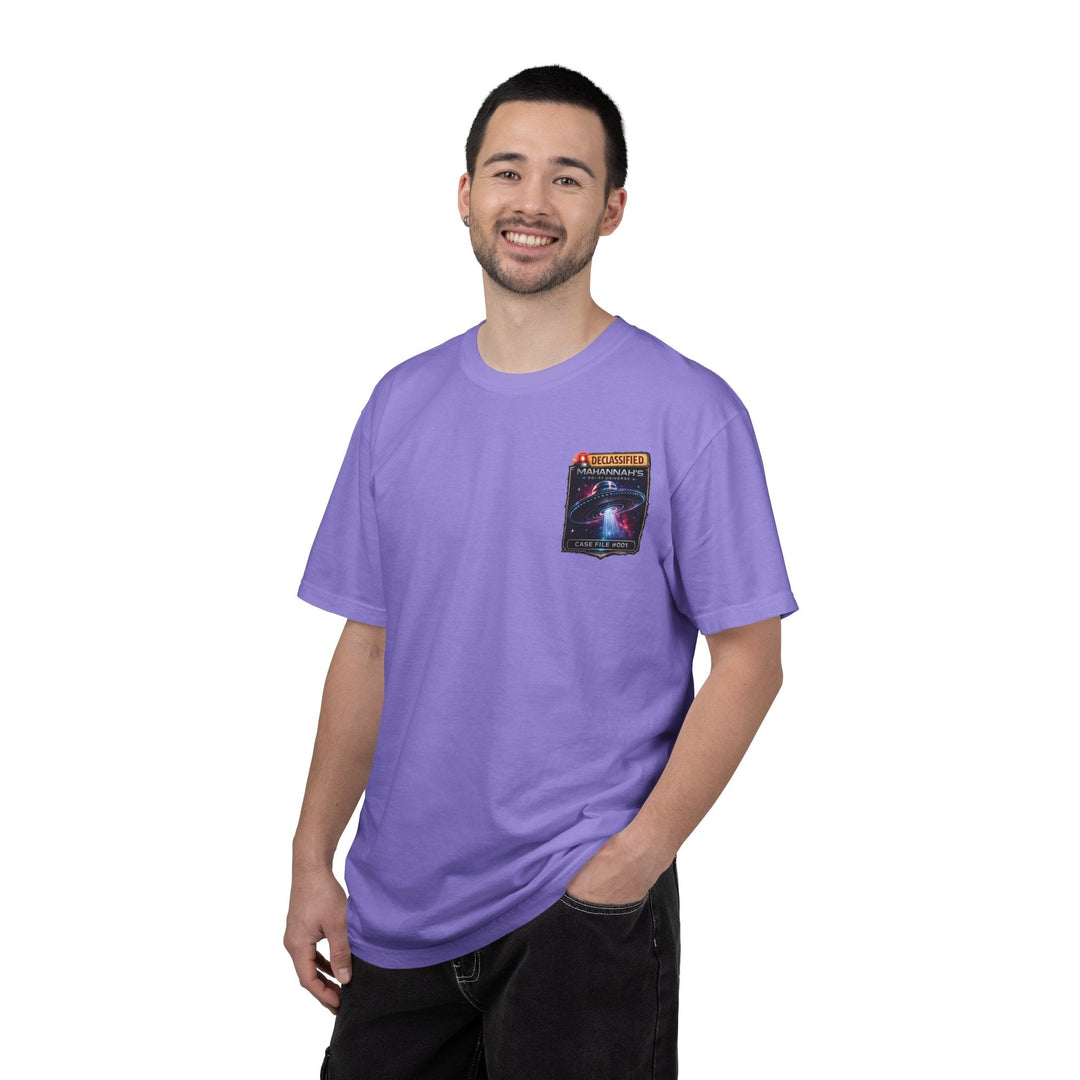 The Great Cowduction™ 2 Sided Heavyweight Garment-Dyed T-Shirt Cosmic Curiosities Archive – Case File 