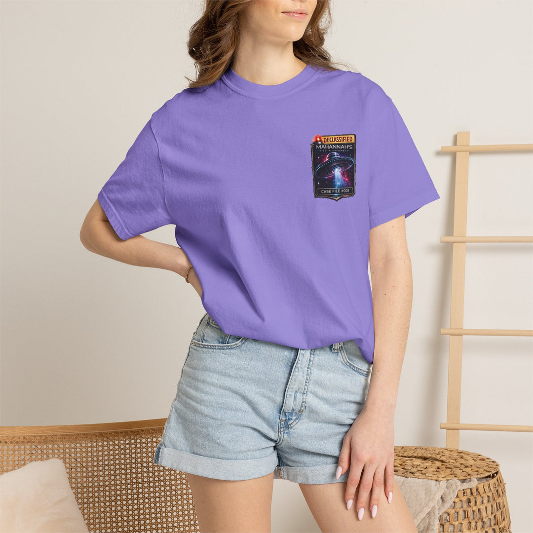 The Great Cowduction™ 2 Sided Heavyweight Garment-Dyed T-Shirt Cosmic Curiosities Archive – Case File 