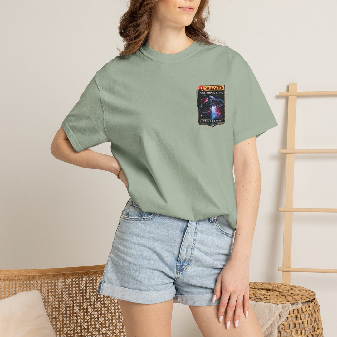 The Great Cowduction™ 2 Sided Heavyweight Garment-Dyed T-Shirt Cosmic Curiosities Archive – Case File 