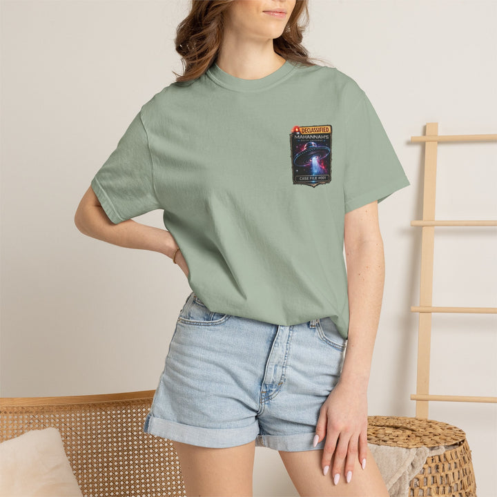 The Great Cowduction™ 2 Sided Heavyweight Garment-Dyed T-Shirt Cosmic Curiosities Archive – Case File 