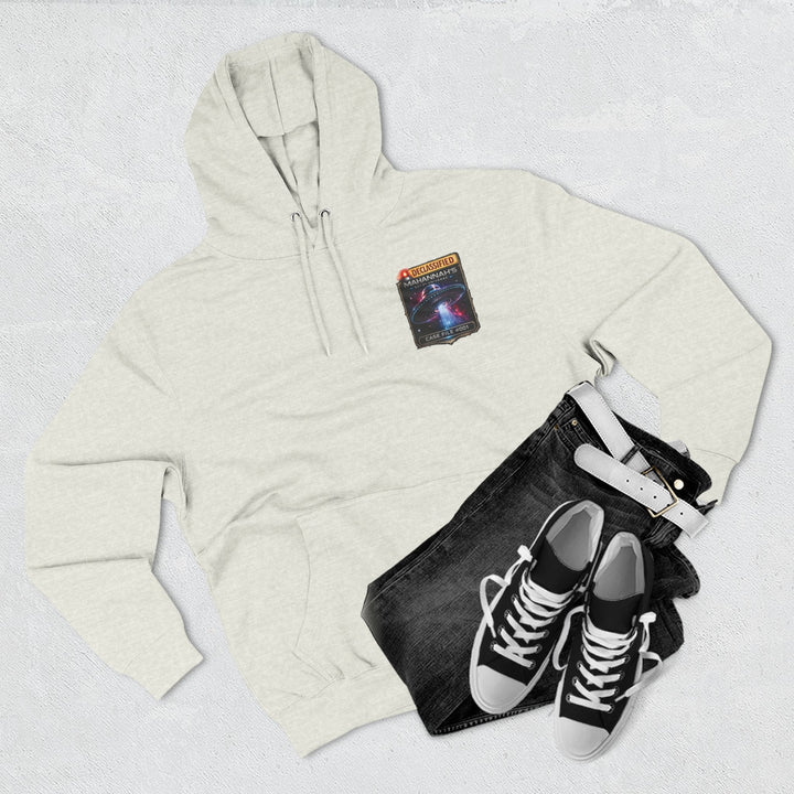 The Great Cowduction™ 3-Panel Fleece Hoodie | Cosmic Curiosities™ Archive – Case File 001 - Mahannah&