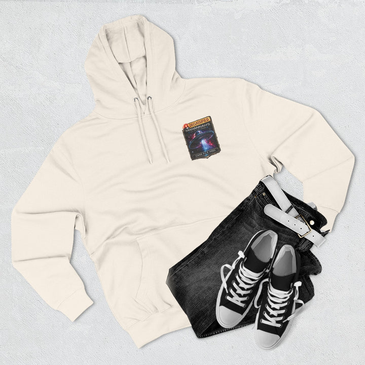 The Great Cowduction™ 3-Panel Fleece Hoodie | Cosmic Curiosities™ Archive – Case File 001 - Mahannah&