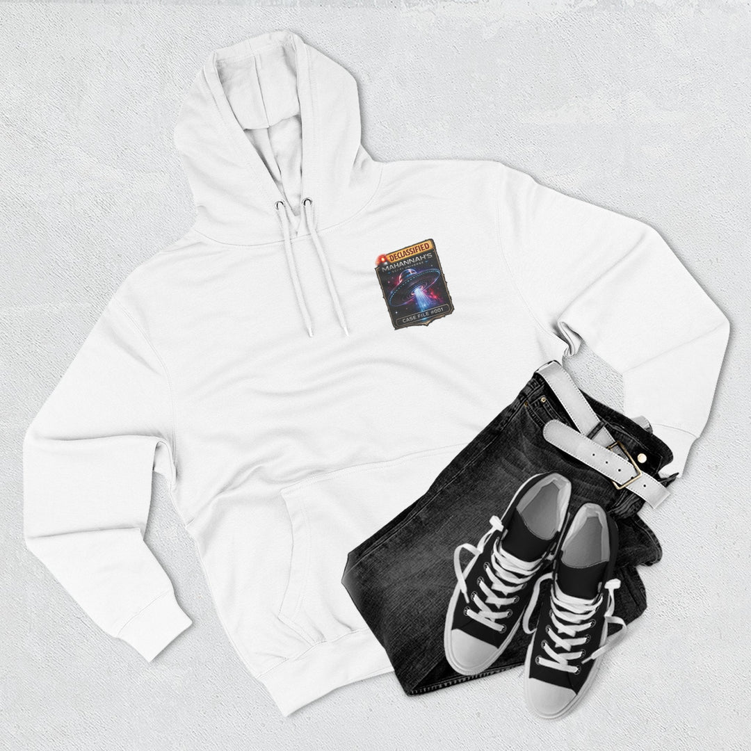 The Great Cowduction™ 3-Panel Fleece Hoodie | Cosmic Curiosities™ Archive – Case File 001 - Mahannah&