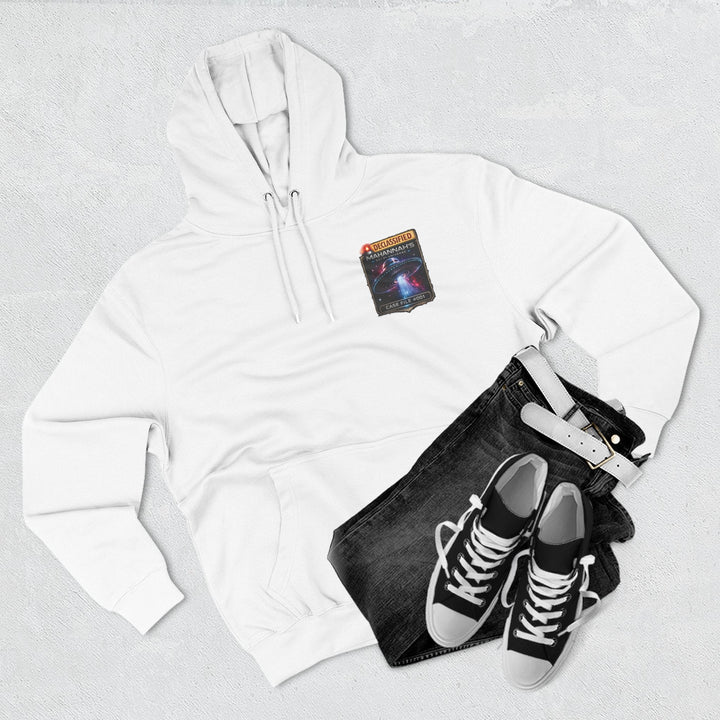The Great Cowduction™ 3-Panel Fleece Hoodie | Cosmic Curiosities™ Archive – Case File 001 - Mahannah&