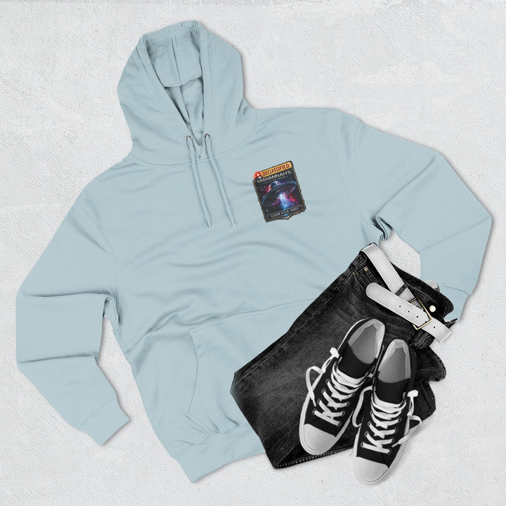 The Great Cowduction™ 3-Panel Fleece Hoodie | Cosmic Curiosities™ Archive – Case File 001 - Mahannah&
