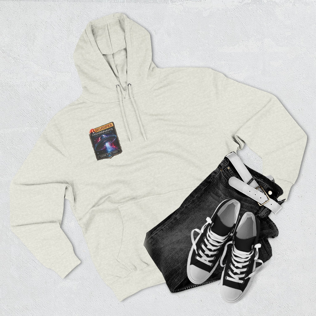 The Great Cowduction™ 3-Panel Fleece Hoodie | Cosmic Curiosities™ Archive – Case File 001 - Mahannah&