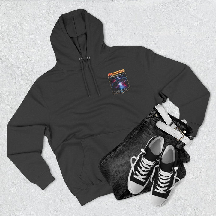 The Great Cowduction™ 3-Panel Fleece Hoodie | Cosmic Curiosities™ Archive – Case File 001 - Mahannah&