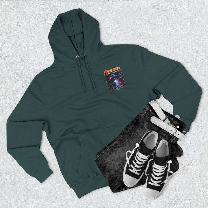 The Great Cowduction™ 3-Panel Fleece Hoodie | Cosmic Curiosities™ Archive – Case File 001 - Mahannah&
