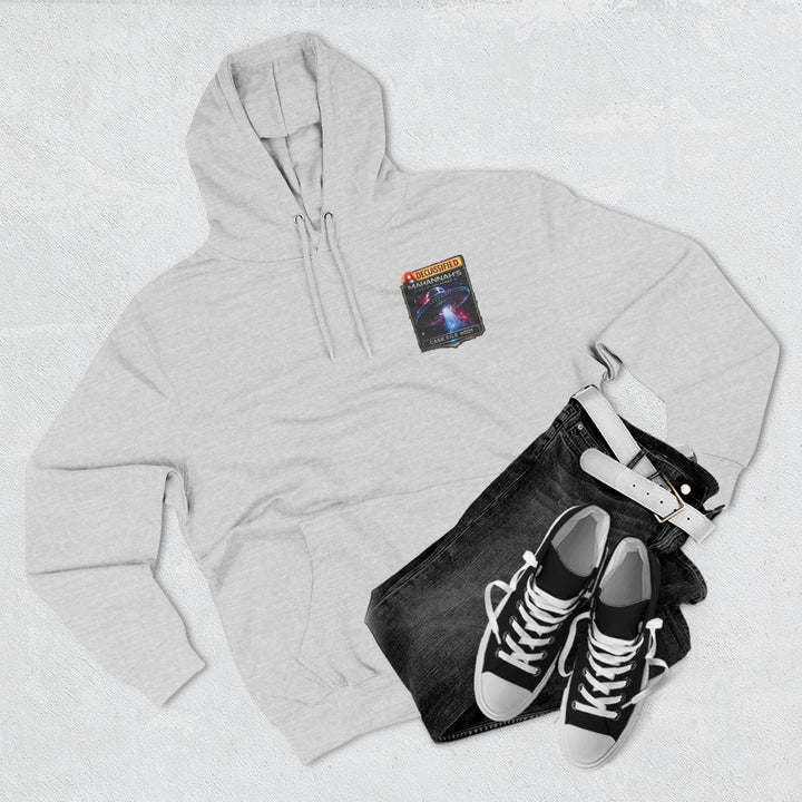 The Great Cowduction™ 3-Panel Fleece Hoodie | Cosmic Curiosities™ Archive – Case File 001 - Mahannah&