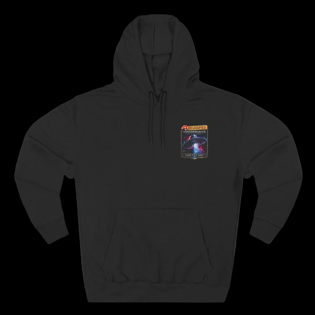 The Great Cowduction™ 3-Panel Fleece Hoodie | Cosmic Curiosities™ Archive – Case File 001 - Mahannah&