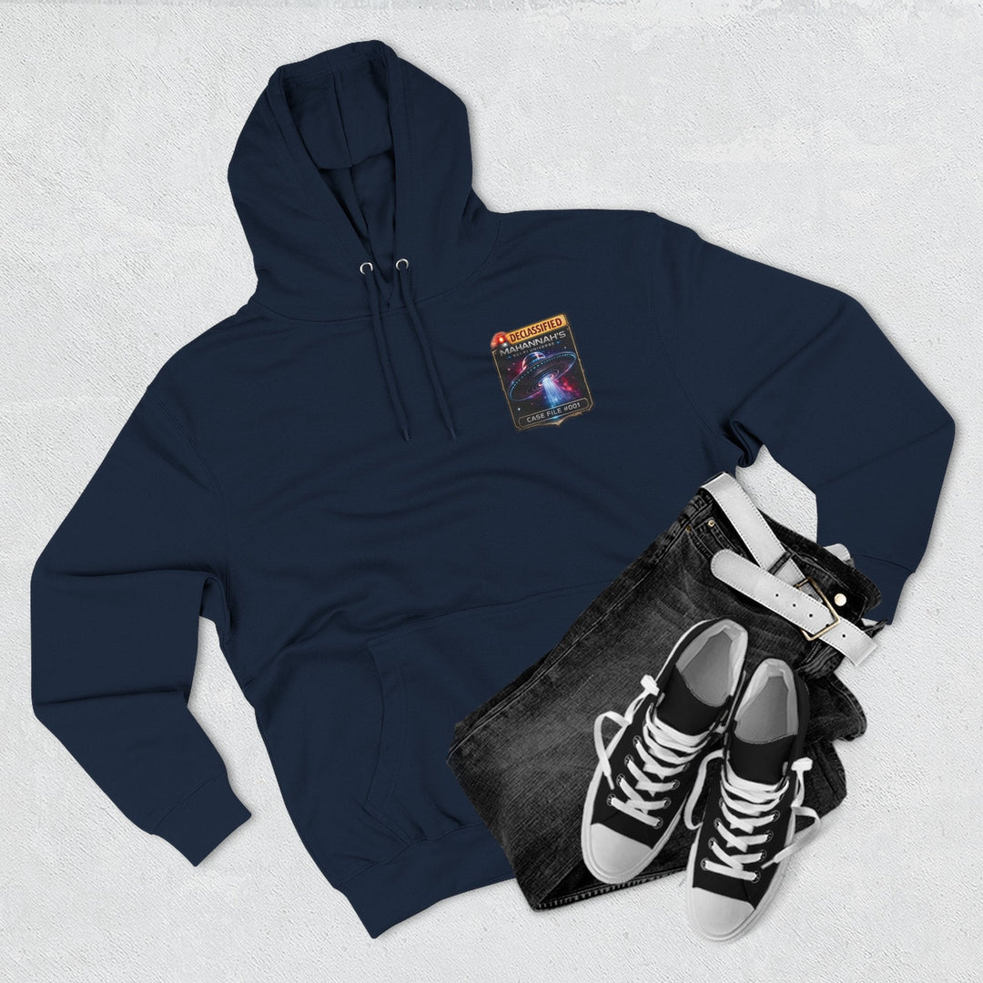 The Great Cowduction™ 3-Panel Fleece Hoodie | Cosmic Curiosities™ Archive – Case File 001 - Mahannah&