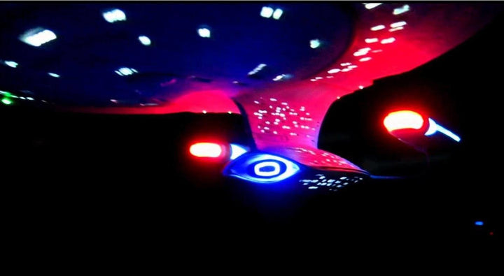 1:1400 Star Trek Enterprise D Model Lighting &amp; Sound System W/Weapons Effect &amp; Remote - Mahannah&