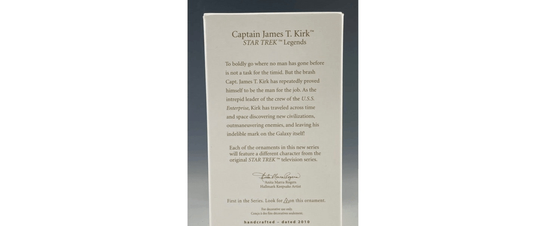 Captain James T Kirk Star Trek "Legends" Hallmark Ornament - Mahannah&