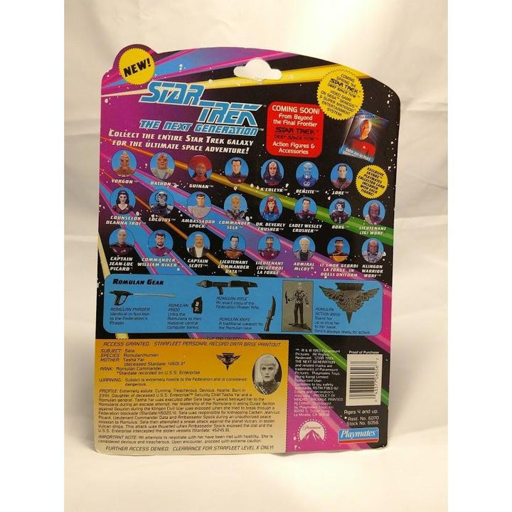 Collectible,new in box &amp; sealed Star Trek The Next Generation Commander Sela action figure 1993 - Mahannah&