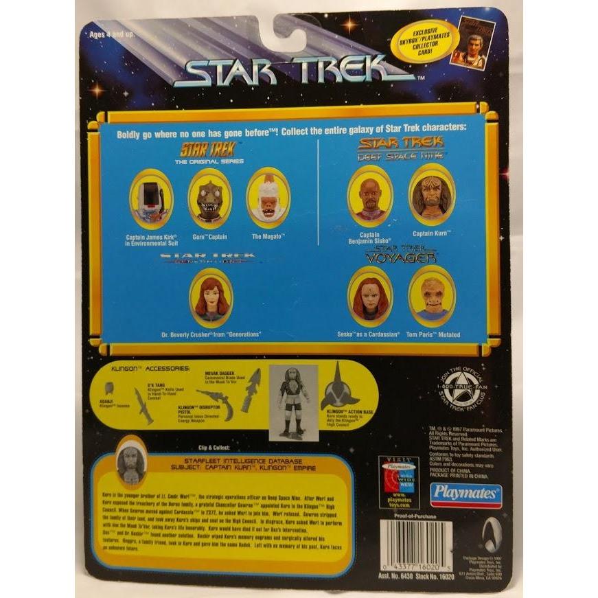 New in box,sealed Star Trek DS9 Captain Kurn collectible action figure-1997 Vintage - Mahannah&