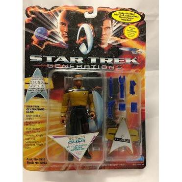 Star Trek Generations Lieutenant Geordi Laforge Collectible Action Figure-Free U.S Shipping!! - Mahannah&