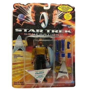 Star Trek Generations Lieutenant Geordi Laforge Collectible Action Figure-Free U.S Shipping!! - Mahannah&