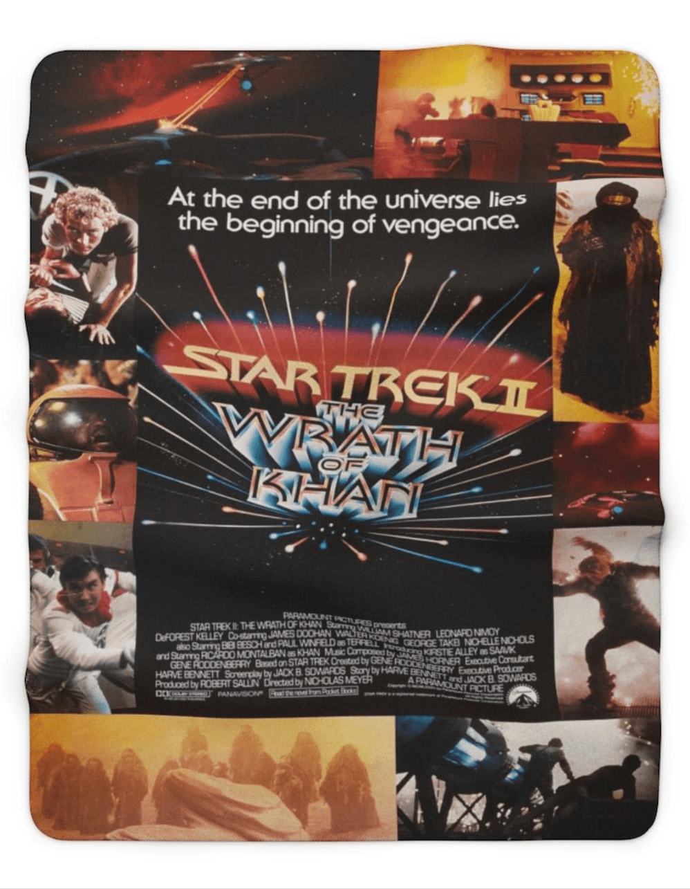 Star Trek II The Wrath of Khan Sherpa Blanket - Mahannah's Sci-fi Universe