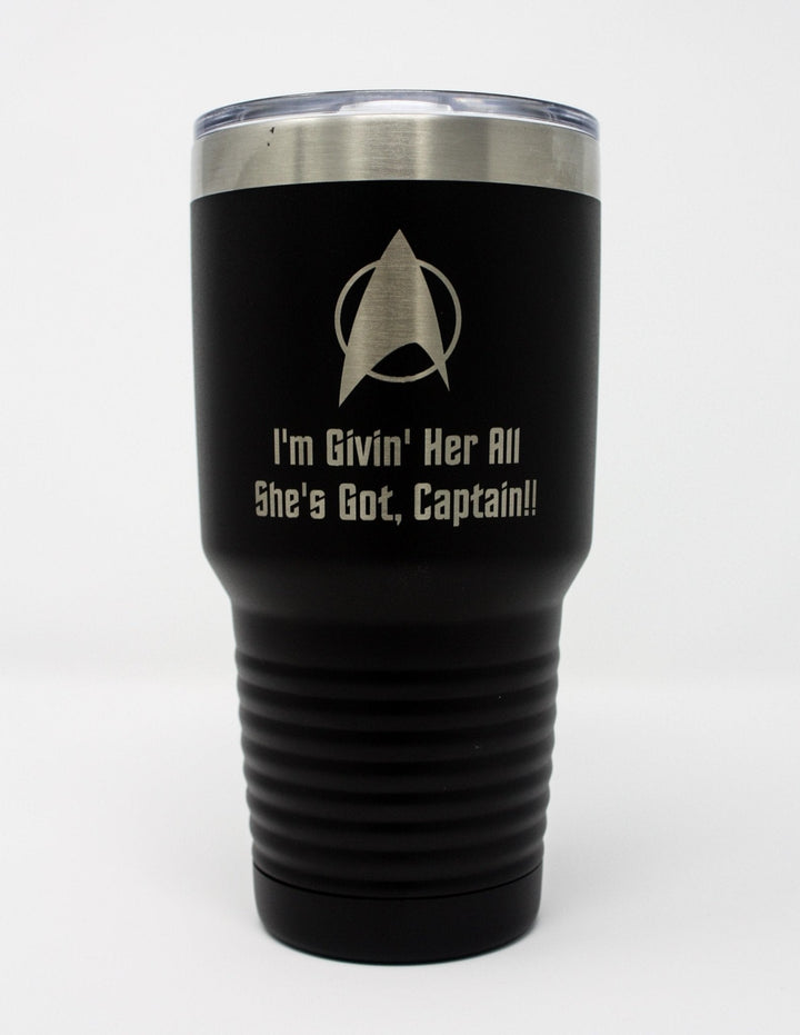 Star Trek Quote Laser Engraved 30oz Stainless Steel Vacuum Insulated Tumbler - Mahannah&