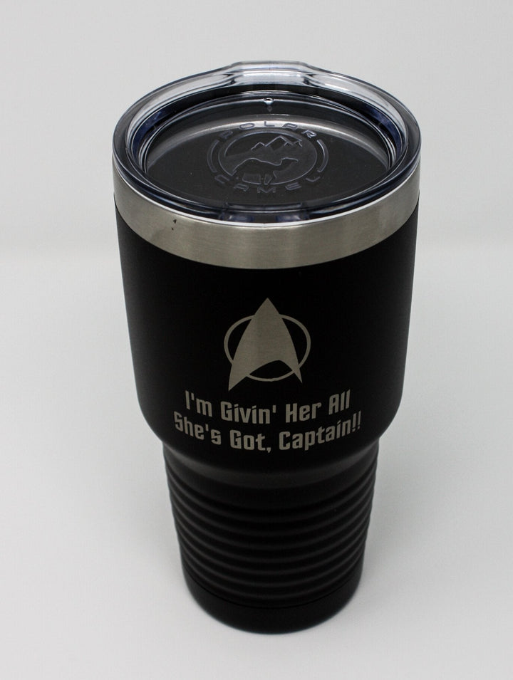 Star Trek Quote Laser Engraved 30oz Stainless Steel Vacuum Insulated Tumbler - Mahannah&