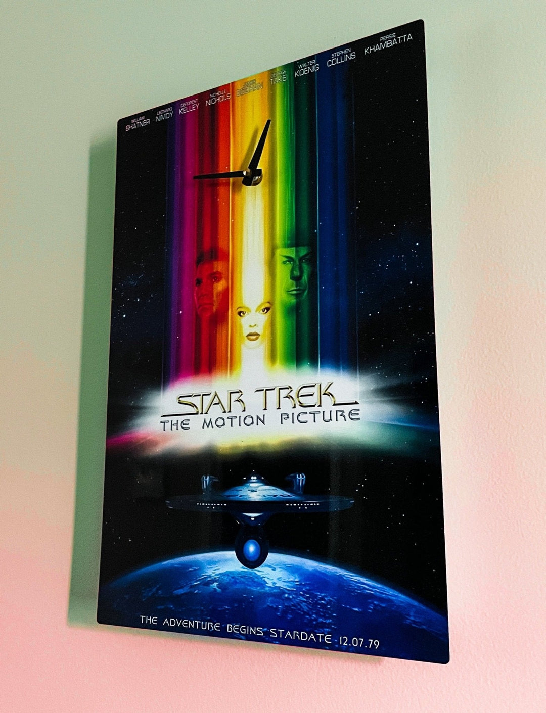 Star Trek Themed Dye Sublimation Aluminum Wall Poster With Analog Clock - Mahannah&