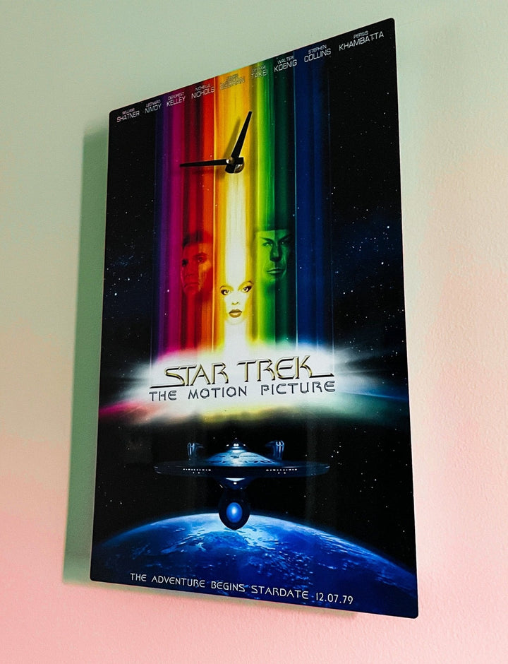 Star Trek Themed Dye Sublimation Aluminum Wall Poster With Analog Clock - Mahannah&