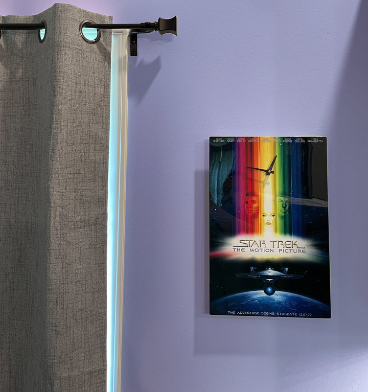 Star Trek Themed Dye Sublimation Aluminum Wall Poster With Analog Clock - Mahannah&