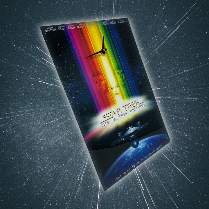 Star Trek Themed Dye Sublimation Aluminum Wall Poster With Analog Clock - Mahannah&