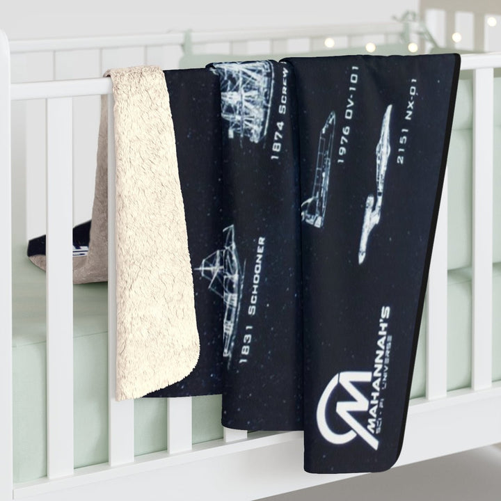 Star Trek USS Enterprise Lineage Sherpa Blanket - Mahannah&