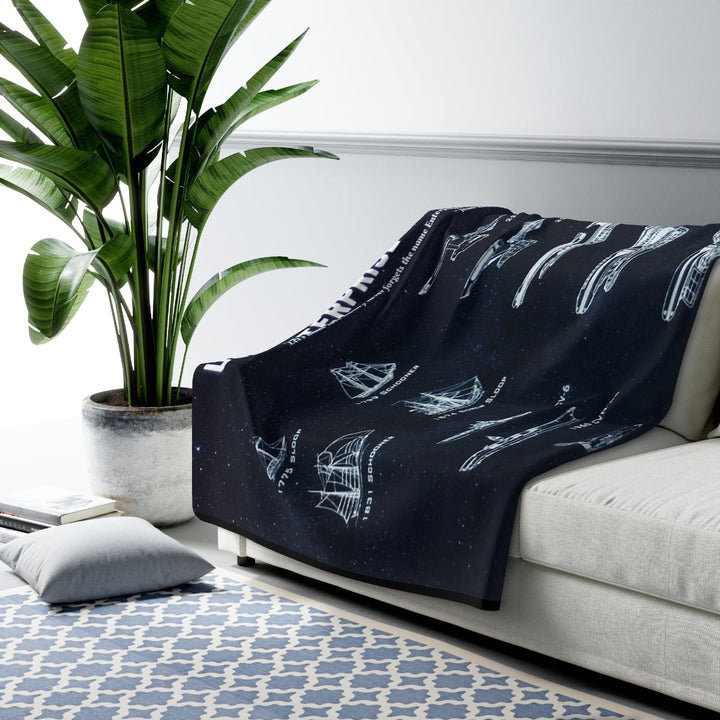 Star Trek USS Enterprise Lineage Sherpa Blanket - Mahannah&