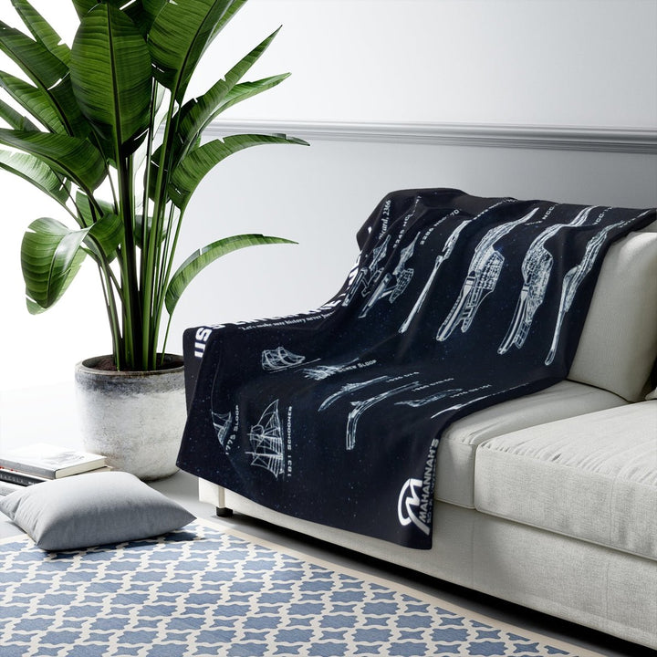 Star Trek USS Enterprise Lineage Sherpa Blanket - Mahannah&