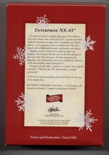 Star Trek USS Enterprise NX-01 Hallmark Ornament-2002 - Mahannah&