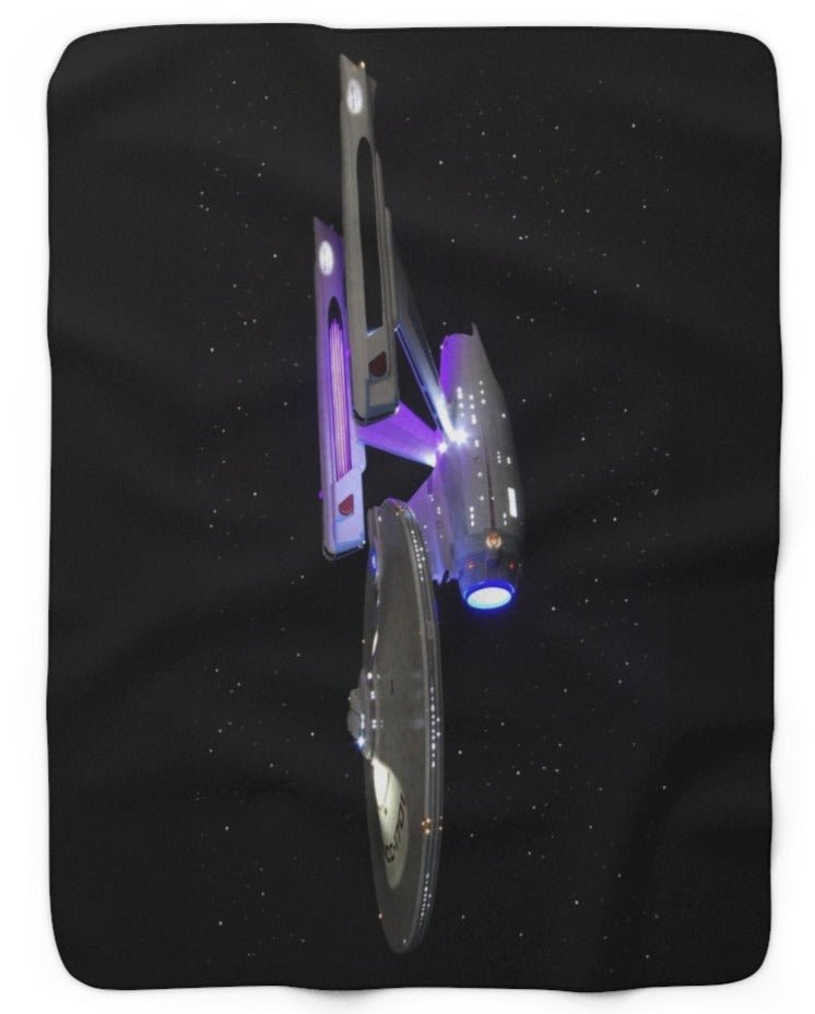 USS Enterprise Refit Sherpa Blanket - Mahannah's Sci-fi Universe
