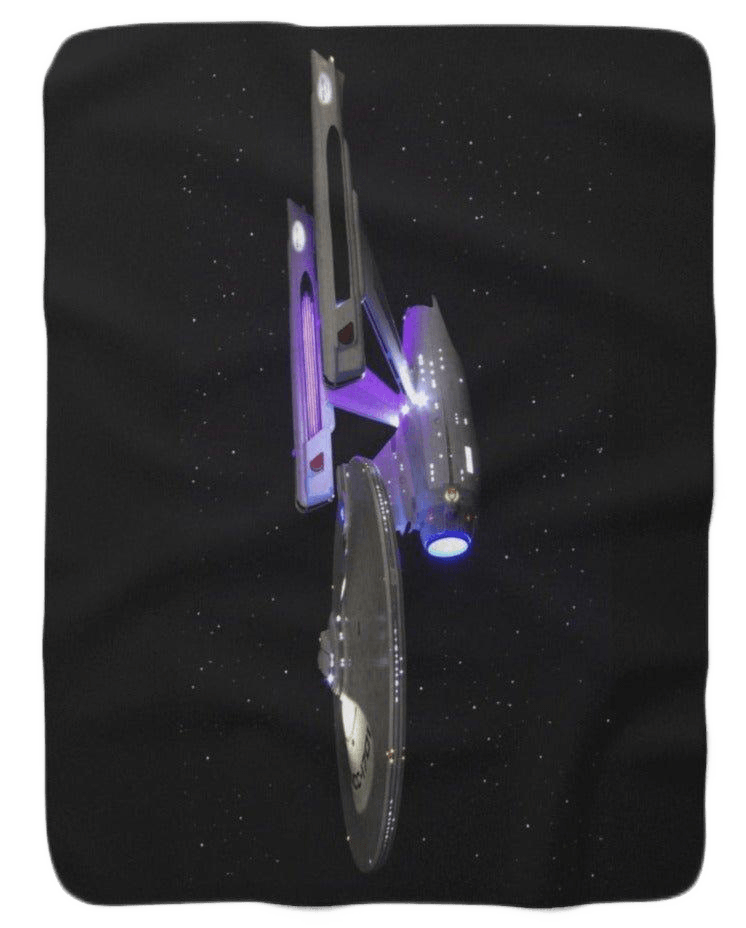USS Enterprise Refit Sherpa Blanket - Mahannah's Sci-fi Universe
